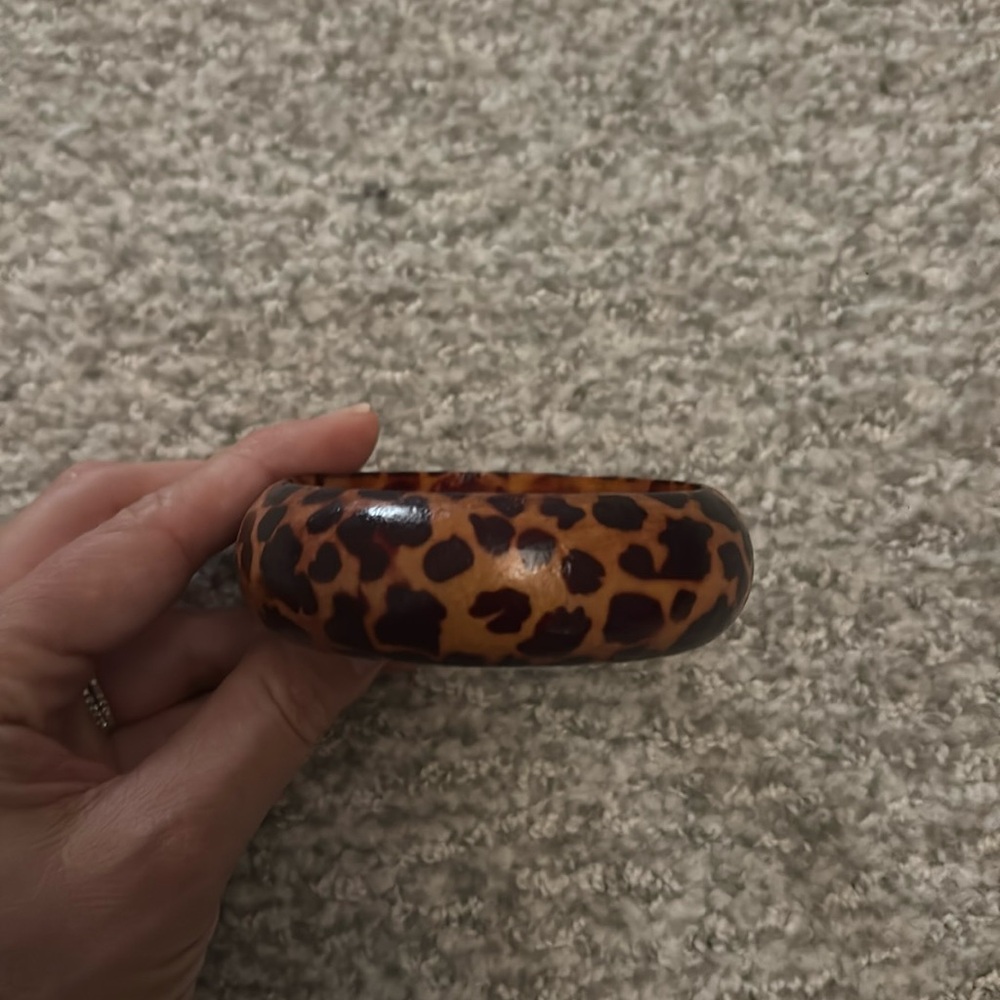 Wooden bangle bracelet